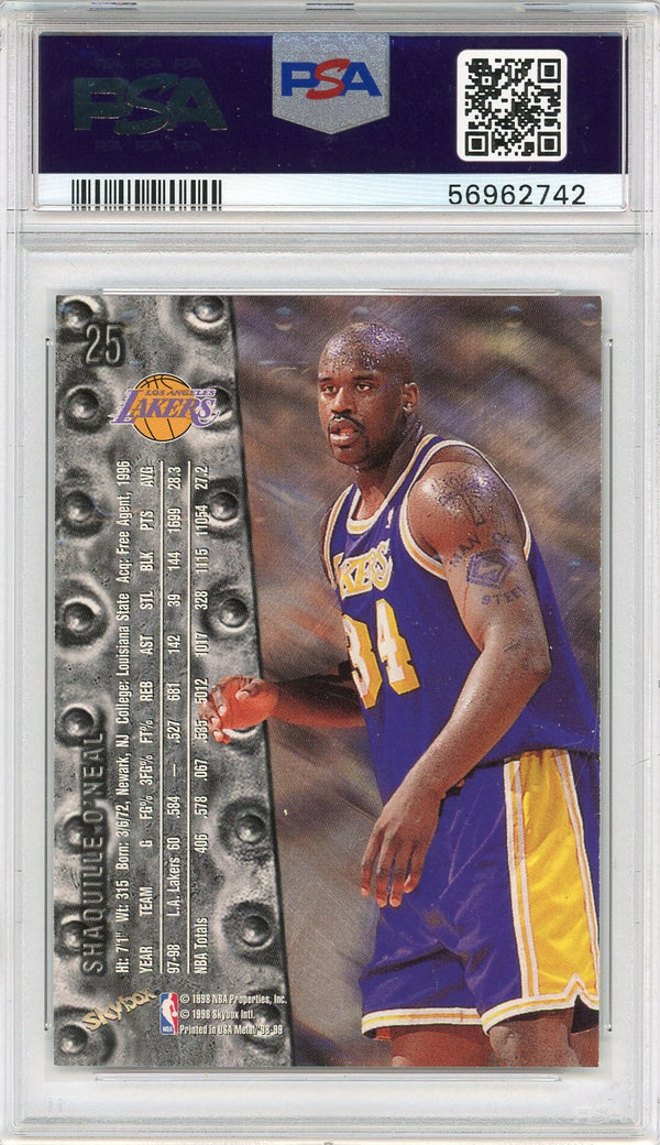 Shaquille O'Neal 1998 Metal Universe Card #25 (PSA)