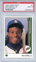 Ken Griffey Jr. 1989 Upper Deck Star Rookie Card #1 (PSA Mint 9)