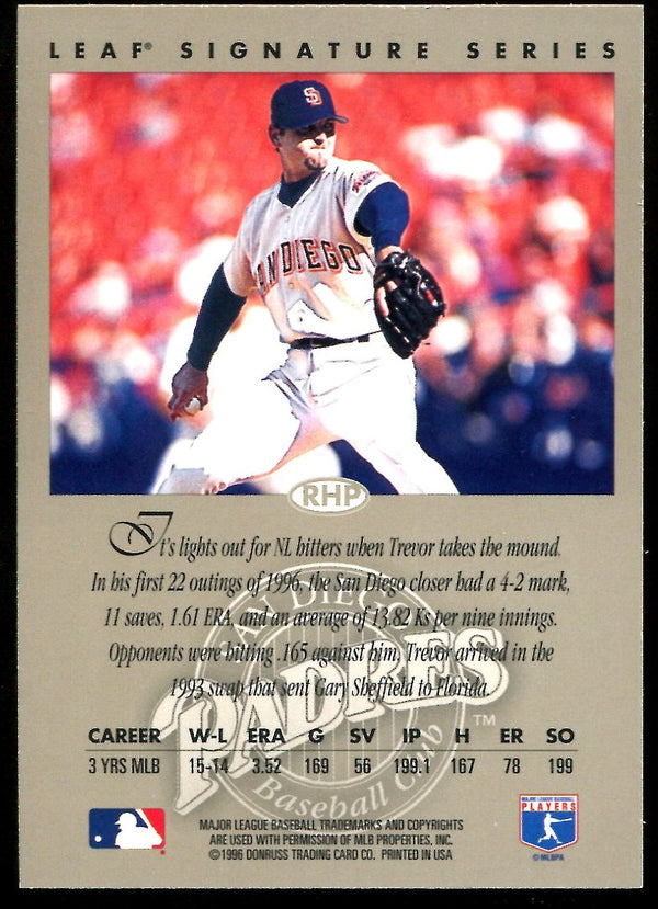 Trevor Hoffman 1996 Leaf Signature Series