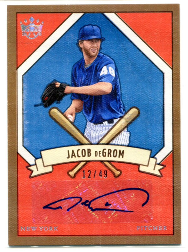 Jacob DeGrom Autographed 2019 Panini Diamond Kings Card #205S-JD