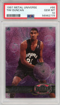 Tim Duncan 1997 Fleer Metal Universe Card #66 (PSA)