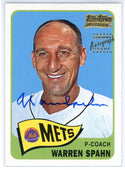 Warren Spahn Autographed 2001 Topps Archives Card #205