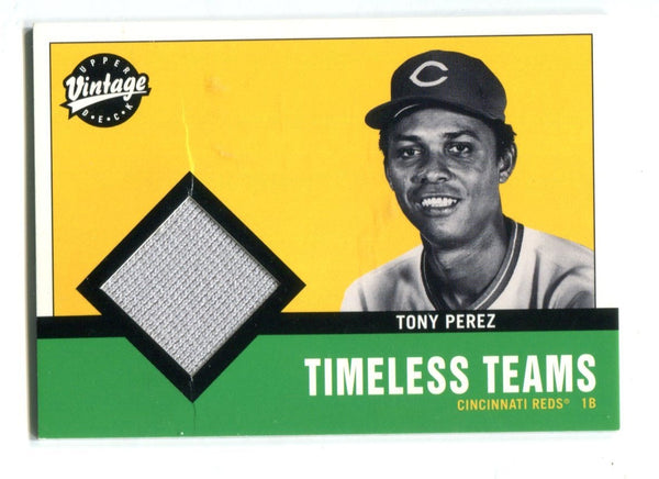 Tony Perez 2001 Upper Deck Vintage Timeless Teams Patch #CITP Card