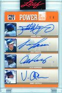 Sammy Sosa, Jose Canseco, Alex Rodriguez & Vinny Castilla Autographed 2021 Leaf Power of 4 Card #TP4-03