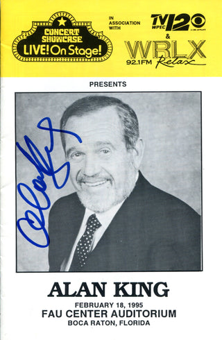 Alan King Autographed Concert Showcase Program