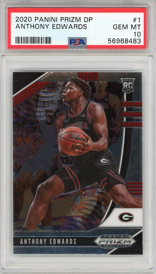 Anthony Edwards 2020 Panini Prizm DP Rookie Card #1 (PSA)