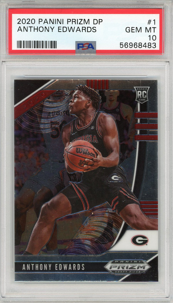 Anthony Edwards 2020 Panini Prizm DP Rookie Card #1 (PSA)