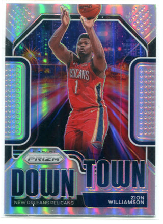 Zion Williamson 2020-21 Panini Prizm Downtown Insert Card #25