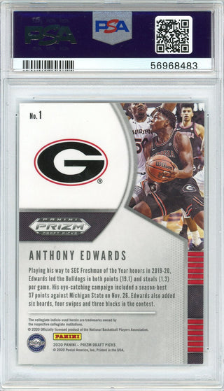 Anthony Edwards 2020 Panini Prizm DP Rookie Card #1 (PSA)