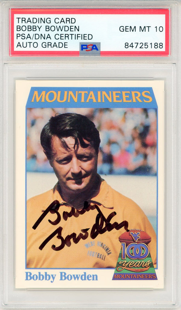 Bobby Bowden Autographed 1991 College Classics Card  (PSA Auto Gem MT 10)