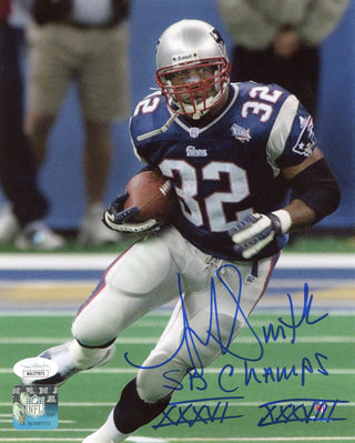 Antowain Smith "SB Champs XXXVI & XXXVII" Autographed 8x10 Photo (JSA)