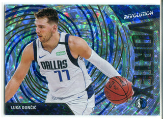 Luka Doncic 2020-21 Panini Revolution Vortex Fractal Card #12