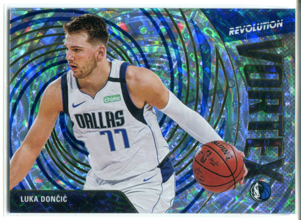 Luka Doncic 2020-21 Panini Revolution Vortex Fractal Card #12