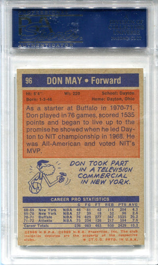 Don May 1972 Topps #96 PSA NM-MT 8 Card