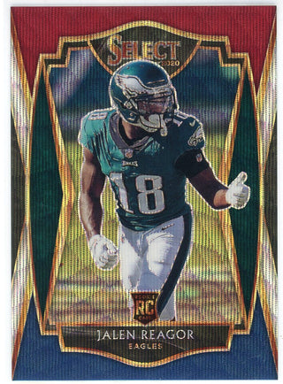 Jalen Reagor 2020 Panini Select Premier Level Tri Color Rookie Card #168