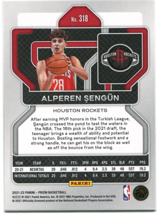 Alperen Sengun Panini Prizm Rookie