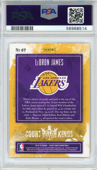 LeBron James 2020 Panini Court Kings Card #67 (PSA)