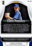 Chris Paddack 2019 Panini Rookie Card