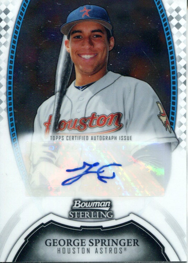 George Springer Autographed 2011 Bowman Sterling Card