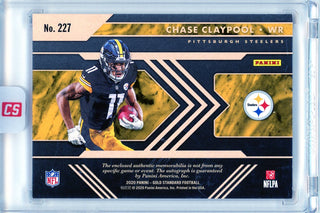 Chase Claypool Autographed 2020 Panini Gold Standard Rookie Patch Card #227