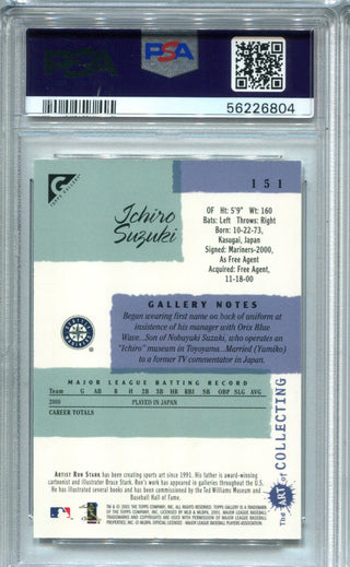 Ichiro Suzuki 2001 Topps Gallery #151 PSA 9 Card