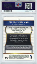 Freddie Freeman 2011 Topps Finest Rookie Card #72 (PSA)