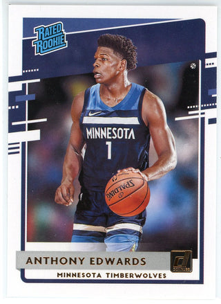 Anthony Edwards 2020-21 Panini Donruss Rated Rookie Card #201