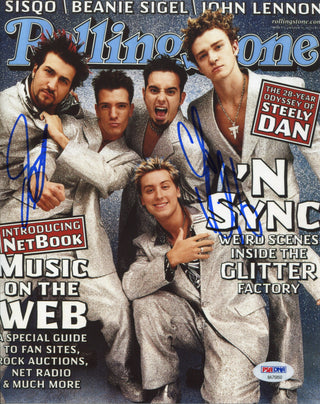 Joey Fatone & Chris Kirkpatrick Autographed Rolling Stone 8x10 Photo (PSA)