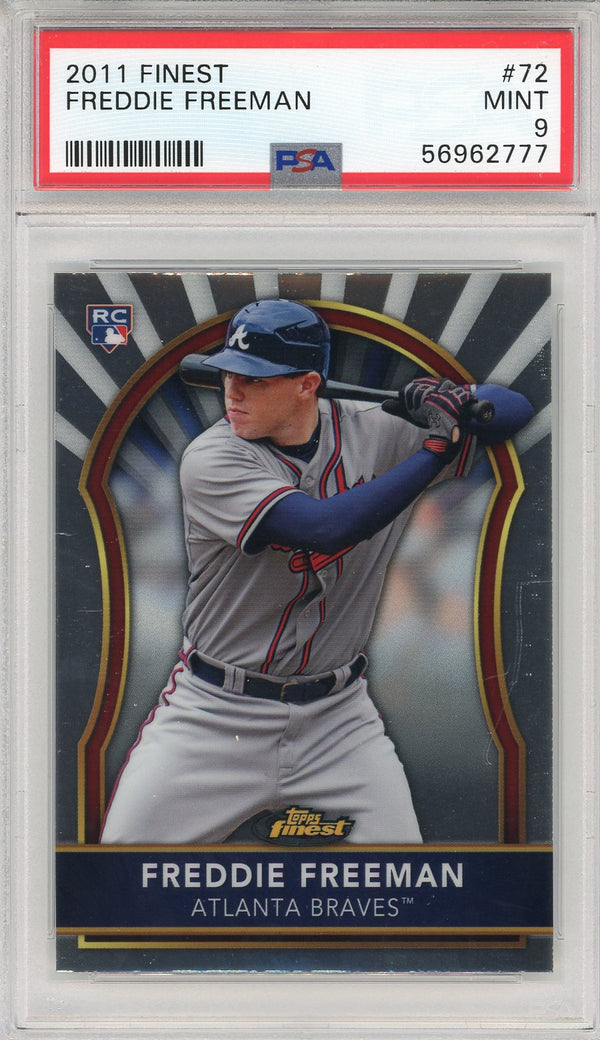 Freddie Freeman 2011 Topps Finest Rookie Card #72 (PSA)