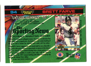 Brett Favre 1991 Topps Stadium Club #94 RC