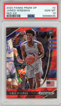 James Wiseman 2020 Panini Prizm DP Red Ice Rookie Card #2 (PSA)