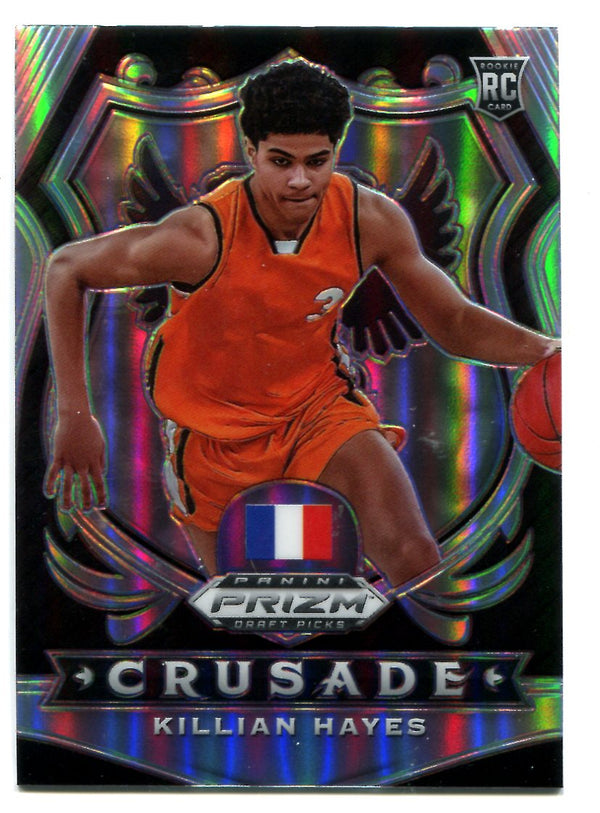 Killian Hayes 2020 Panini Prizm Silver Crusade #92 Rookie Card