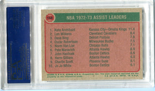 1973 Topps NBA Assist Leaders #158 PSA NM 7 Card