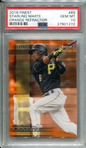 Starling Marte 2016 Finest #89 Orange Refractor PSA 10 Card /25