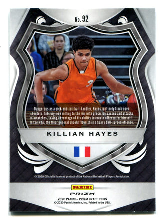 Killian Hayes 2020 Panini Prizm Silver Crusade #92 Rookie Card