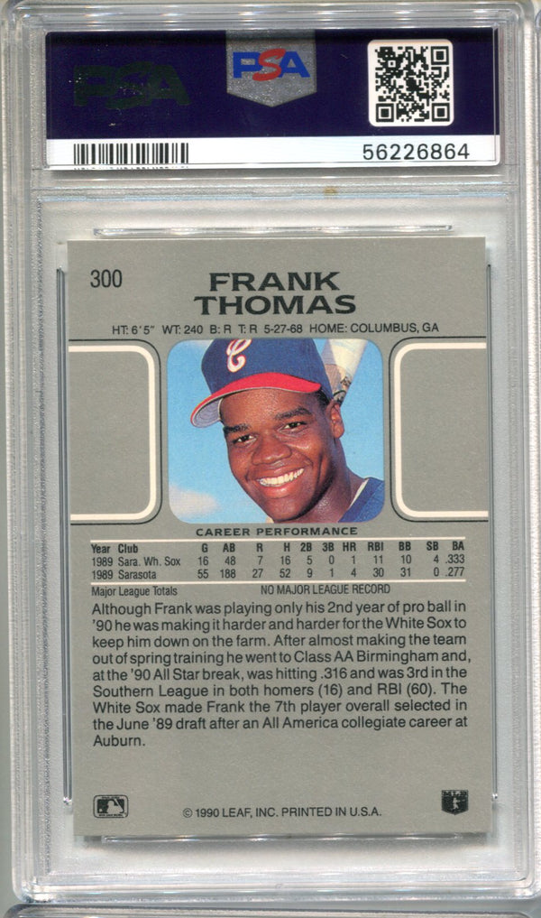 Frank Thomas 1990 Leaf #300 PSA Mint 9 Card