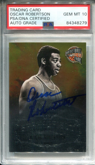 Oscar Robertson Autographed 2012-13 Panini Brilliance Card (PSA)