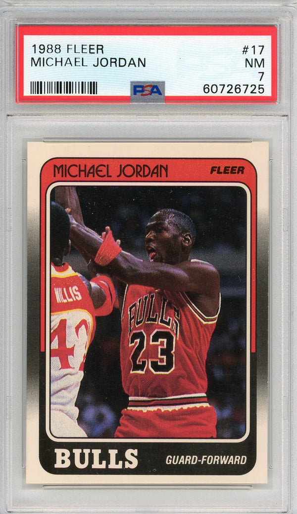 Michael Jordan 1988 Fleer Card #17 (PSA NM 7)