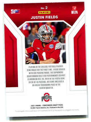 Justin Fields 2021 Panini Contenders Draft Picks #2 Card