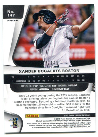 Xander Bogaerts 2015 Panini Prizm Red Power Prizm Card