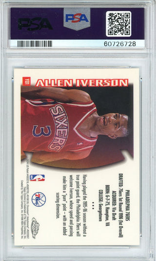 Allen Iverson 1996 Topps Chrome Youthquake Card #YQ1 (PSA NM-MT 8)