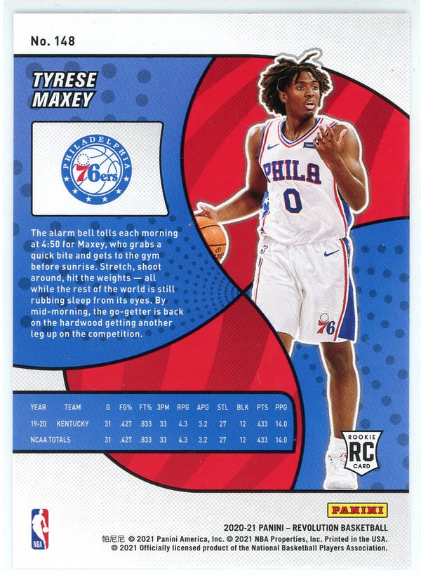 Tyrese Maxey 2020-21 Panini Revolution Rookie Card #148