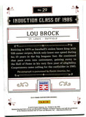 Lou Brock 2015 Cooperstown Introductions Autographed Card