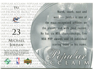 Michael Jordan Upper Deck Popular Acclaim