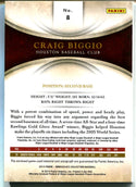 Craig Biggio 2014 Immaculate Collection Game-Used Material/Autographed Card #14/49