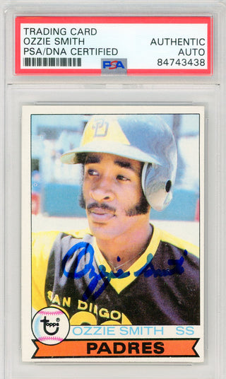 Ozzie Smith Autographed 1979 Topps Rookie Card #116 (PSA)