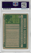 Brooks Robinson Autographed 1977 Topps Card #285 (PSA)