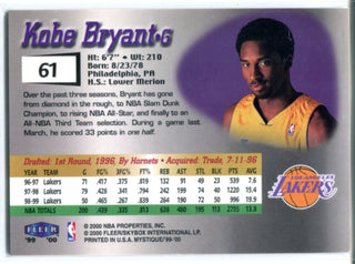 Kobe Bryant 1999-00 Fleer Mystique Card #61