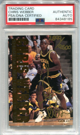 Chris Webber Autographed 1993 Classic Rookie Card (PSA)