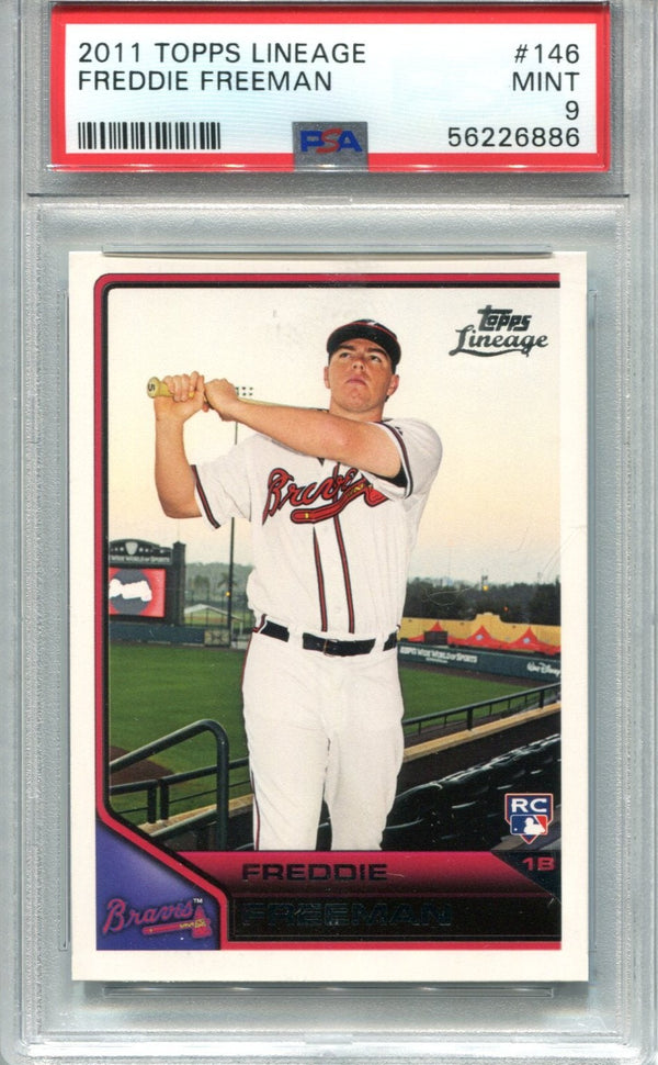 Freddie Freeman 2011 Topps Lineage #146 PSA Mint 9 RC